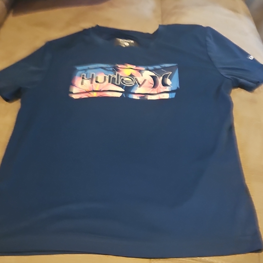Hurley Kids Blue Tee with Graphic Design